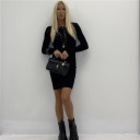 abito in costina girocollo crew neck